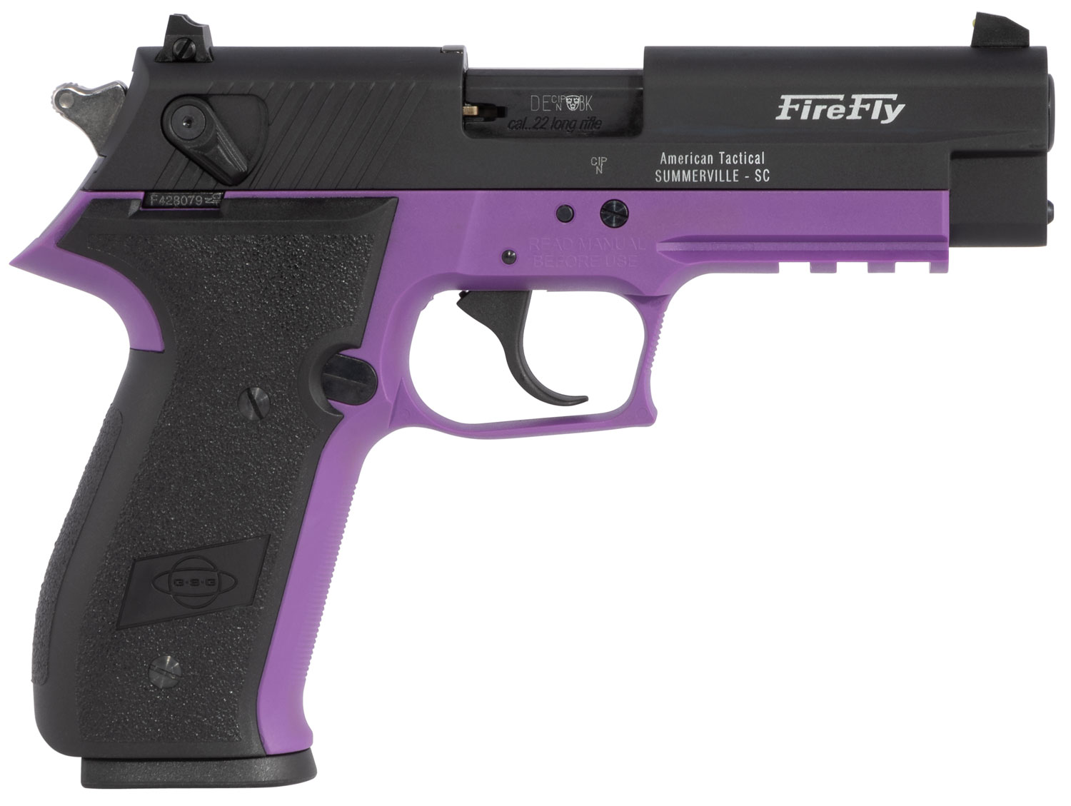 GSG FireFly .22 LR 4 in Barrel 10+1 Purple Slide Serrated