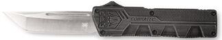 Cobratec Knives Lightweight OTF Tanto 3.25 in D2 Steel Blade Stonewashed Aluminum Handle