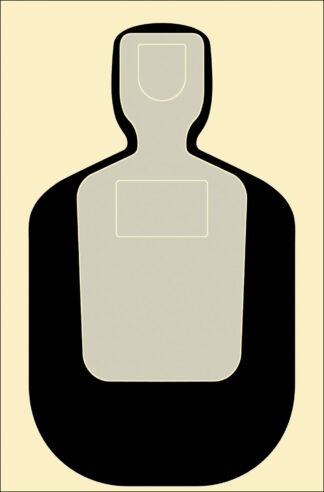 Action Target TQ-19 Standard 25-Yard Qualification Target, 24 x 45 in, Black/Gray
