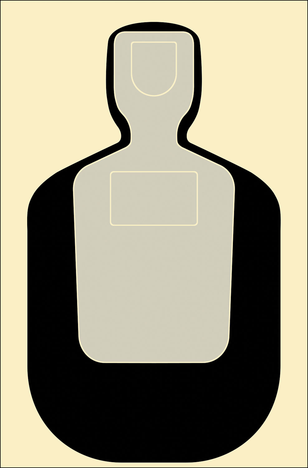 Action Target TQ-19 Standard 25-Yard Qualification Target, 24 x 45 in, Black/Gray