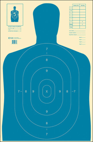 Action Target Economy B-27E Blue Silhouette Target, Hanging, 23 x 35 in, 100/Box