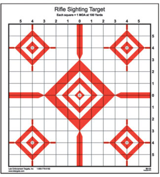 Action Target Advanced Rifle Sighting Target 1.047in MOA Grid, 14 x 15 in