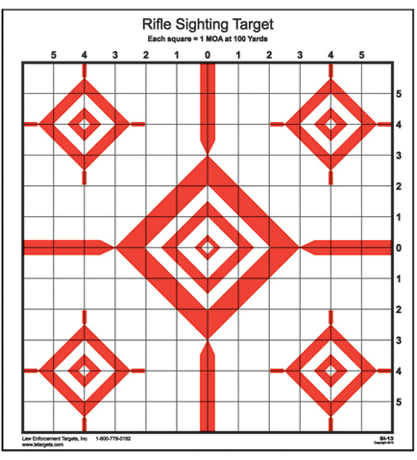 Action Target Advanced Rifle Sighting Target 1.047in MOA Grid, 14 x 15 in