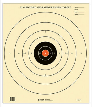 Action Target B8POC100 B-8 Timed and Rapid Fire Bullseye Paper Target, 21 x 24 in, 100/Box