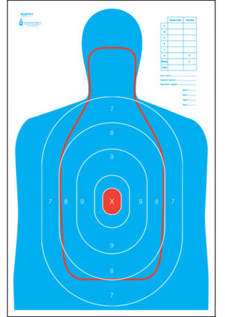 Action Target Combination B-27E & FBI Q Hanging Paper Silhouette Target, 23 x 35 in, 100 Per Box