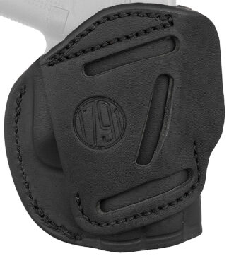 1791 Gunleather 4-Way Holster for Glock 42/43, Ruger LCP, S&W Bodyguard, SIG P365, Stealth Black (LH)