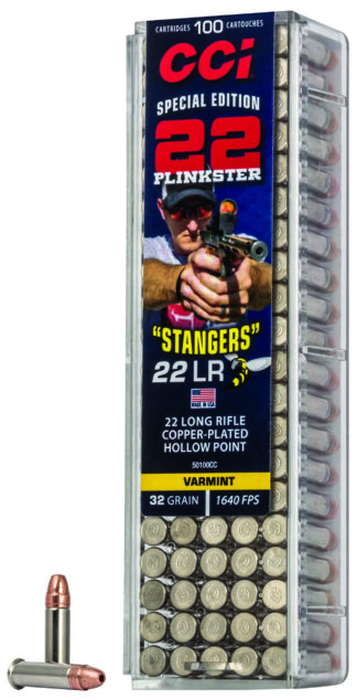 CCI 50100CC Stangers  22LR 32gr Copper Plated Hollow Point 100 Per Box/50 Case