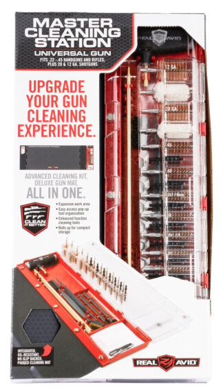 Real Avid AVMCSU Master Cleaning Station Universal Cleaning Kit for .22-.45, 20 & 12 Gauge