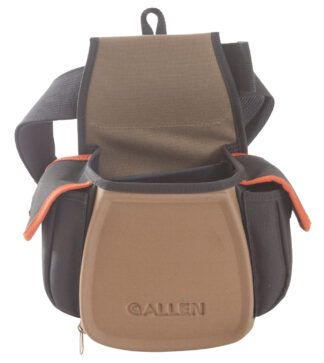 Allen Eliminator Pro Double Compartment Shooting Bag, Black with Coffee & Copper Accents, 7 x 4.75 x 12 in Exterior