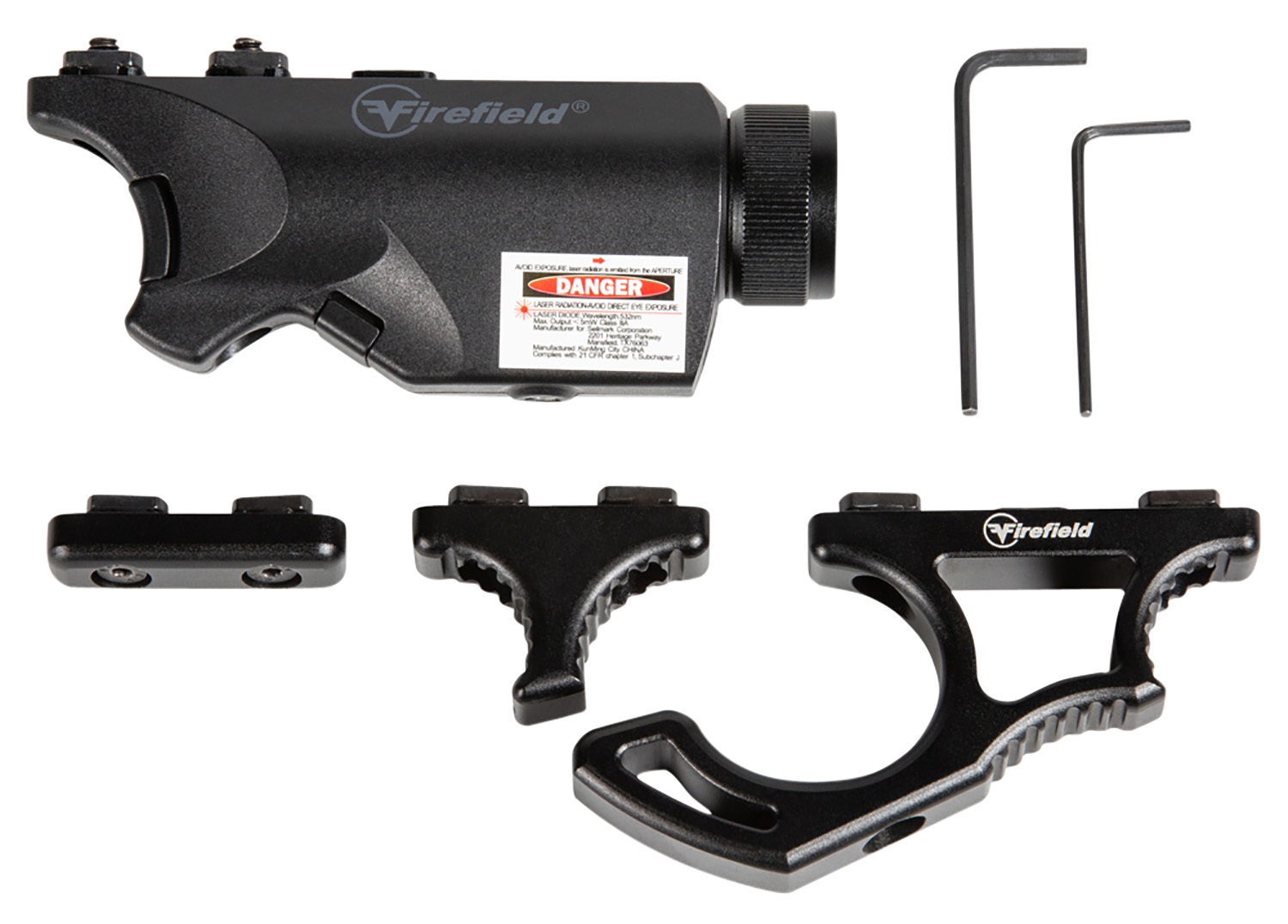 Firefield Rival XL Foregrip Flashlight Red Laser Combo Kit, Matte Black 75/150 Lumens