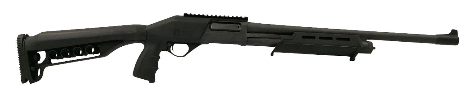 JTS X12PT 12 Gauge Pump Shotgun, 18.56 in Barrel, 4+1 Rounds, Bead Front, Black Synthetic