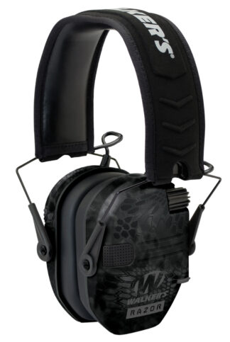Walkers Razor Slim Electronic Muff 23 dB Over-the-Head Typhoon Camo/Black Polymer