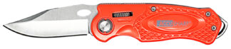 Accusharp 709C Sport Folding Knife 3" Stainless Steel Blade, Blaze Orange Anodized Aluminum Handle