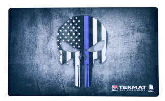 TekMat Blue Line Punisher Door Mat TEK42BLUELINE, 42 in Long, Multi Color Rubber