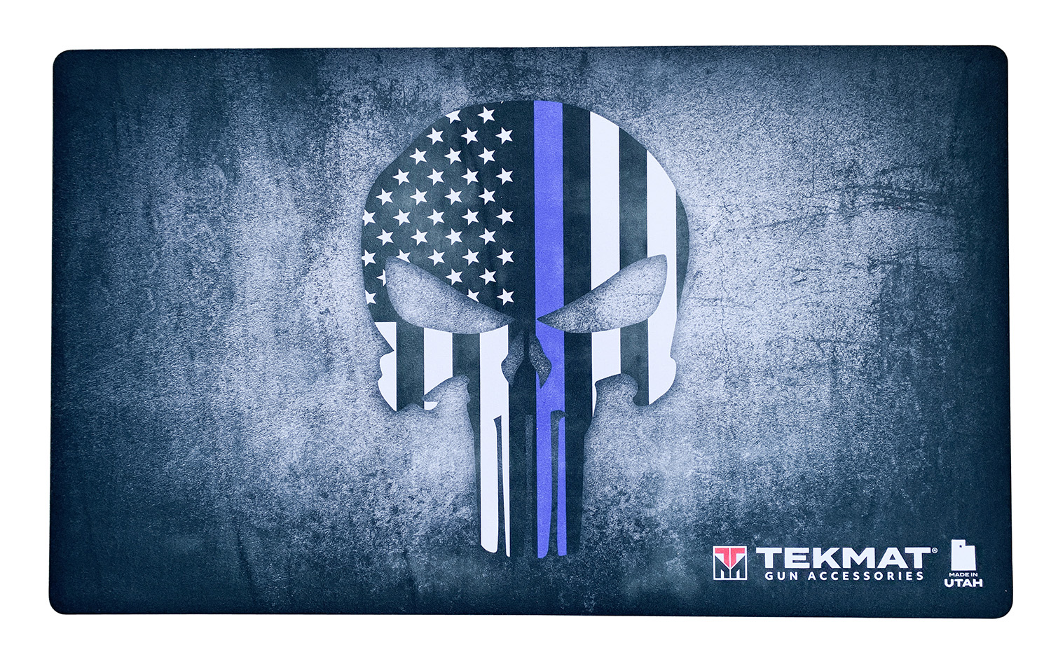 TekMat Blue Line Punisher Door Mat TEK42BLUELINE, 42 in Long, Multi Color Rubber