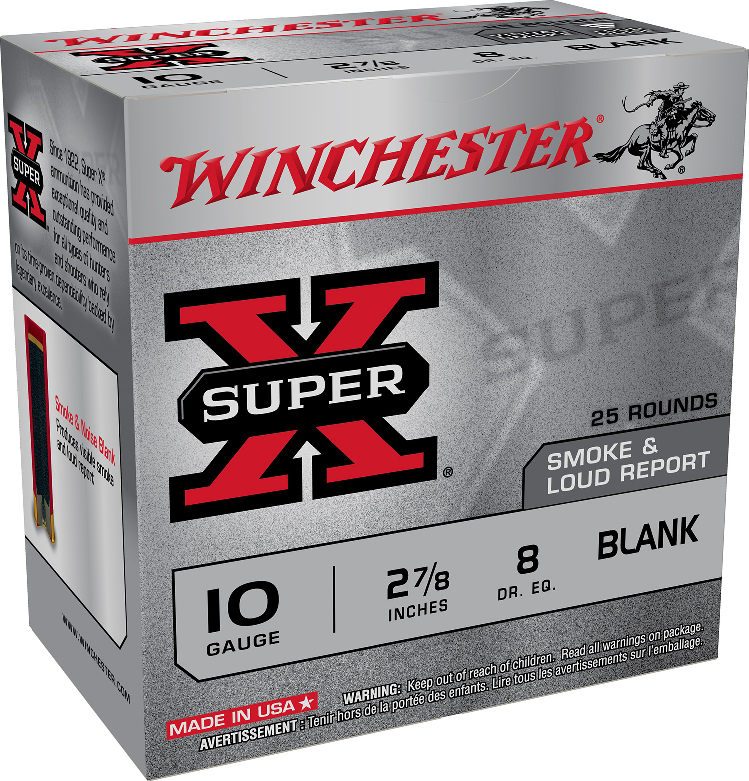 Winchester Super X 10 Gauge Blank 2.87 in 25-Round Box