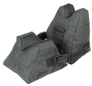 Allen Eliminator Front and Rear Range Bag Combo with 4-Round Cartridge Carrier, Gray Polyester