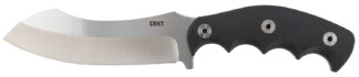 CRKT 2866 Catchall  5.51" Fixed Sheepsfoot Plain Brushed Satin 8Cr13MoV SS Blade/Black GRN w/Rubber Overlay Handle Includes Sheath