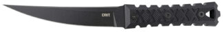 Columbia River CRKT HZ6 6.50 in Fixed Blade Knife, SK-5 Steel Blade, Black G10 Handle