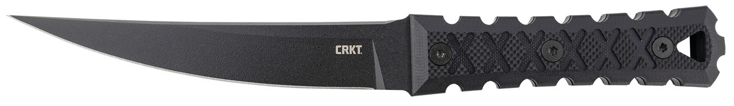 Columbia River CRKT HZ6 6.50 in Fixed Blade Knife, SK-5 Steel Blade, Black G10 Handle
