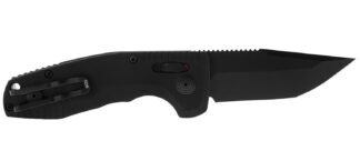 S.O.G SOG-15-38-09 SOG-TAC Auto Compact 2.94" Folding Tanto Plain Black TiNi Cryo D2 Steel Blade Black Micro-Textured Anodized Aluminum Handle Includes Pocket Clip