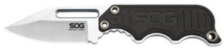 SOG Instinct Mini Fixed Blade Knife 1.90 in 5Cr15MoV SS Blade Black/Silver G10/SS Handle
