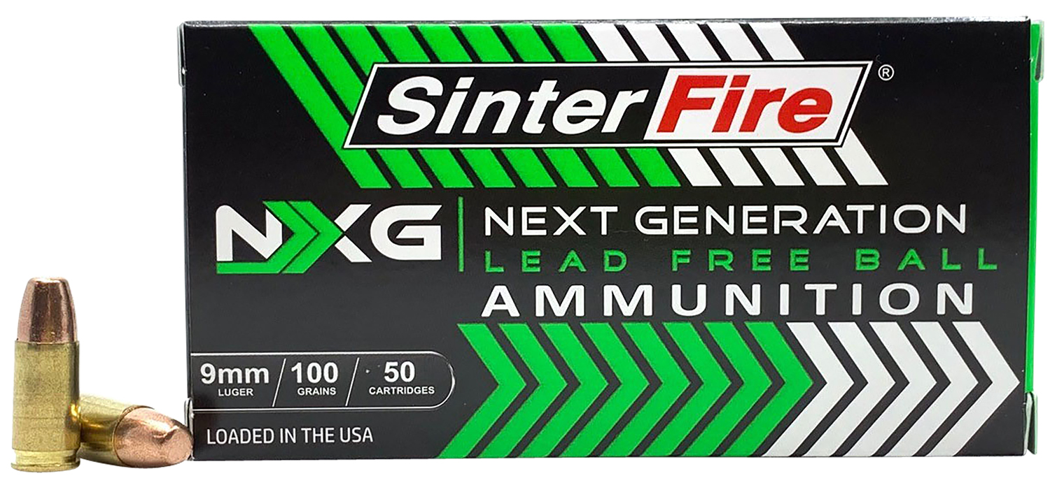 Sinterfire SF9100NXG Next Generation 9mm Luger 100 Grain Lead-Free Ball Ammunition, 50 Rounds