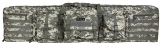 G*Outdoors Double Rifle Case DRC55ACU, 600D Polyester, ACU Camo, MOLLE, Lockable Zippers