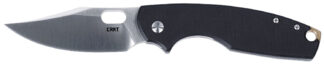 Columbia River Pilar IV Folding Knife, 3.09 in D2 Steel Clip Point Blade, Black G10 Handle