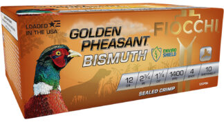 Fiocchi Golden Pheasant Bismuth 12 Gauge #4 Shot, 2.75 in, 1-1/4 oz, 10 Rounds