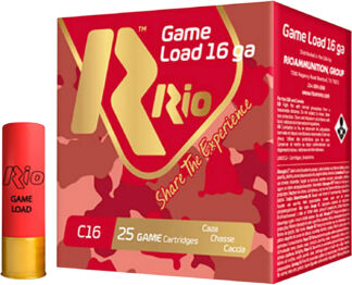 Rio Ammunition RCHV168 Game Load 16 Gauge 2.75 in #8 Shot 1 1/8 oz 25 Rounds Per Box