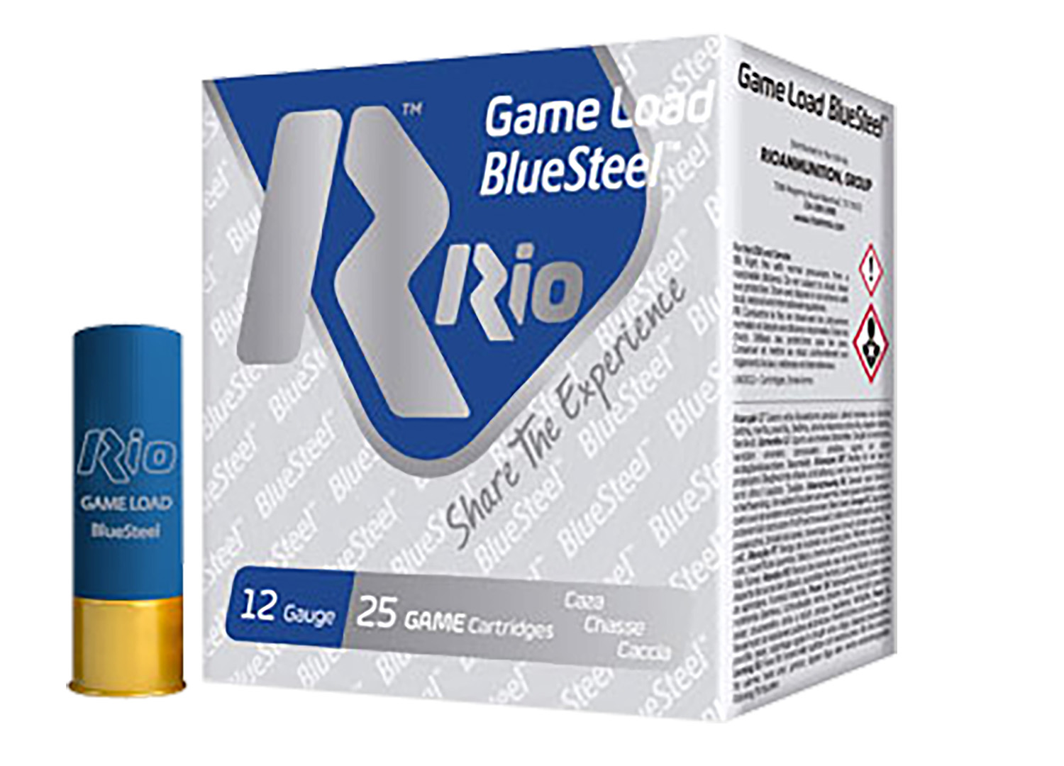 Rio Ammunition GLBS325 Game Load BlueSteel 12 Gauge 2.75 in #5 Shot 25 Rounds