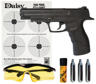 Daisy 415 Powerline Kit .17 (177) CO2 BB Air Pistol, 21+1, 495 fps, Black Polymer Frame