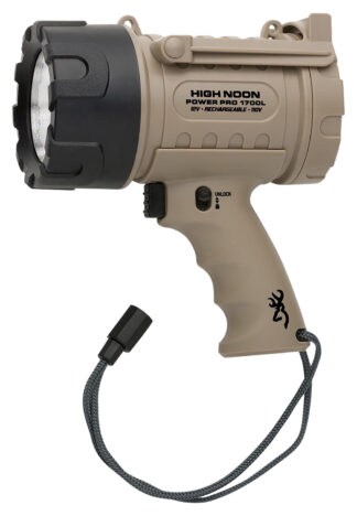 Browning High Noon Power Pro Spotlight, White LED, Tan Polymer, 100-1700 Lumens