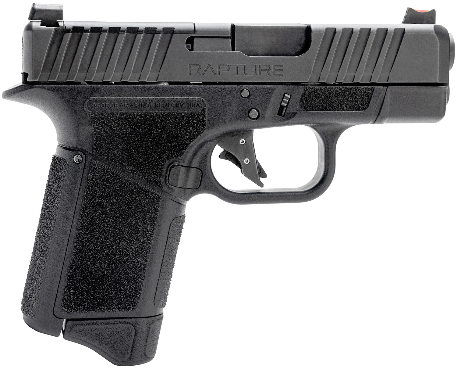 GForce Arms Rapture Sub-Compact 9mm Semi-Auto Pistol, 3.25 in, 12+1, Black