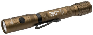 Browning Alpha 2AA Flashlight, Burnt Bronze, 36/525 Lumens (White/Green LED)