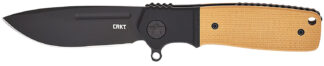 Columbia River Homefront Compact 2.91 in Folding Knife, S35VN Steel Blade, DLC, Black/Tan G10