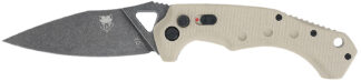 Cobratec Knives Ryker TANAFRYK 3.75 in Stonewashed D2 Steel Blade Folding Automatic