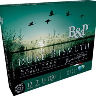 B&P Ammunition Dual Bismuth 12 Gauge 3 in Shell #3/#4 Shot, 1-1/4 oz, 10 Rounds Per Box