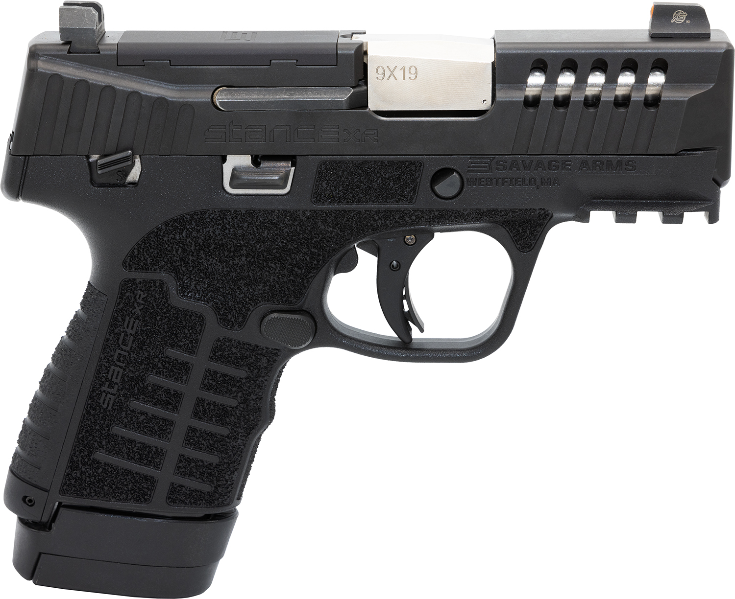 Savage Stance XR 9mm Striker-Fired Semi-Auto Pistol, 3.2 in, 13+1, Ported Natural Black Nitride