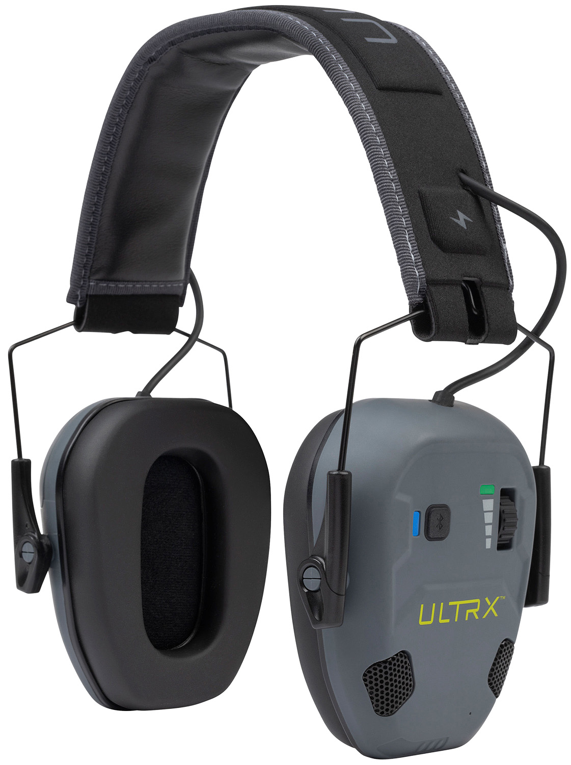Allen ULTRX Bionic Fuse Ion Bluetooth Electronic Earmuff Over the Head (Slate Gray/Black)