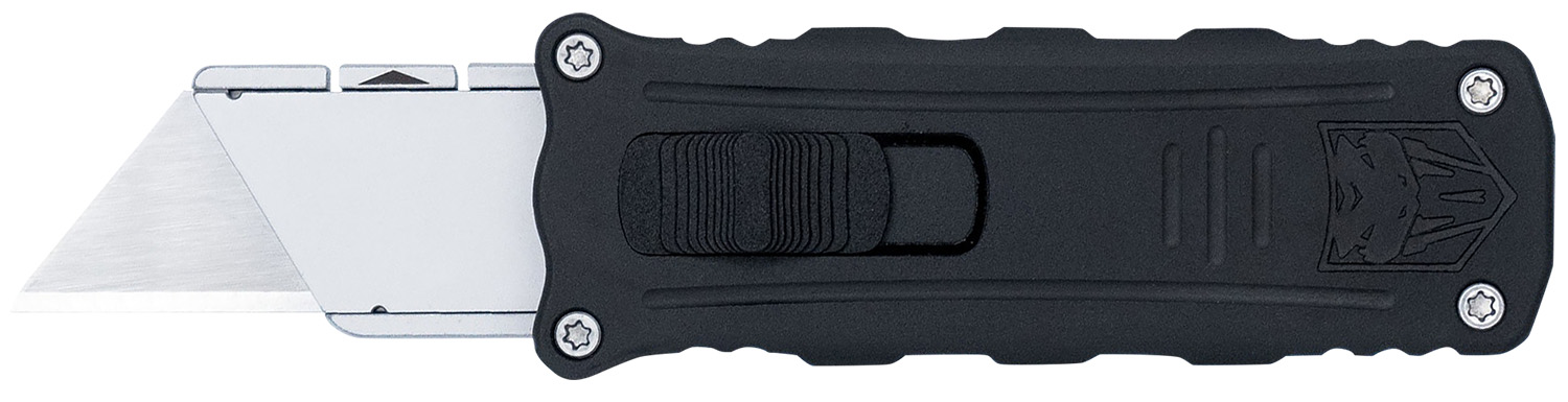CobraTec OTF Utility Knife, 1.75 in Aluminum Blade, Black Anodized 6061-T6 Aluminum Handle