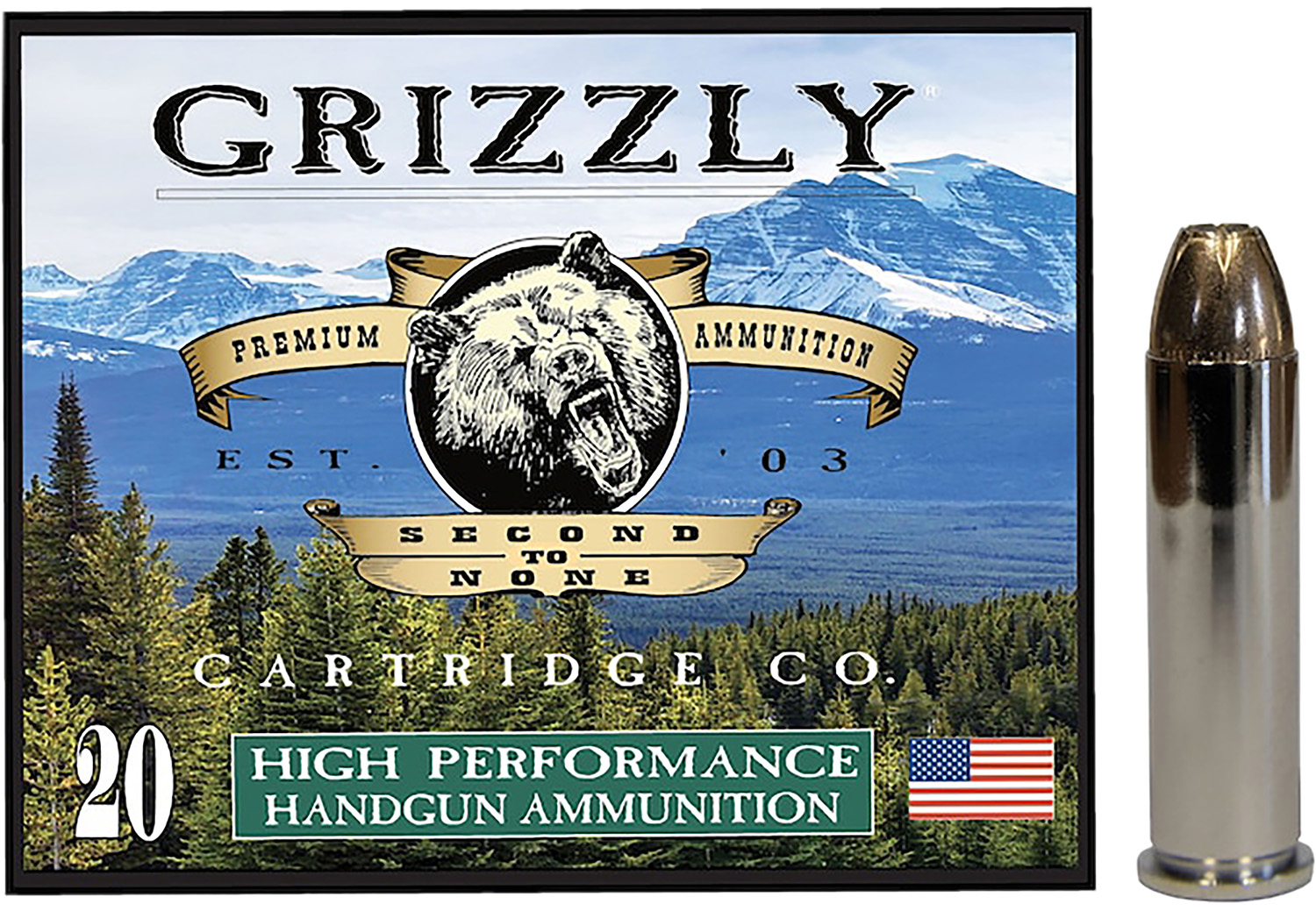 Grizzly Ammo GC357M9 .357 Magnum 148 Gr JHP, 20 Rounds