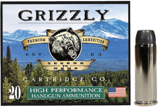 Grizzly Ammo GC45C4 45Colt 265gr Wide Flat Nose Gas Check 20 Per Box/10 Case