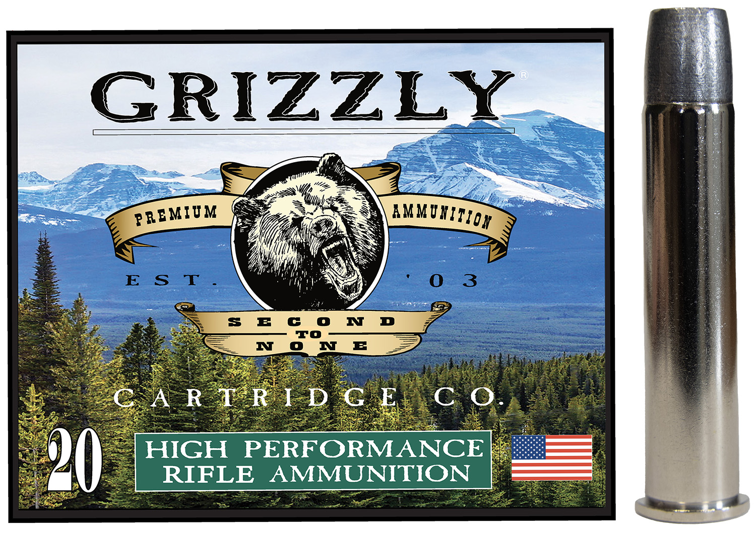Grizzly Ammo GC45/70+P8 .45-70 Government +P 460 gr 20 Rounds