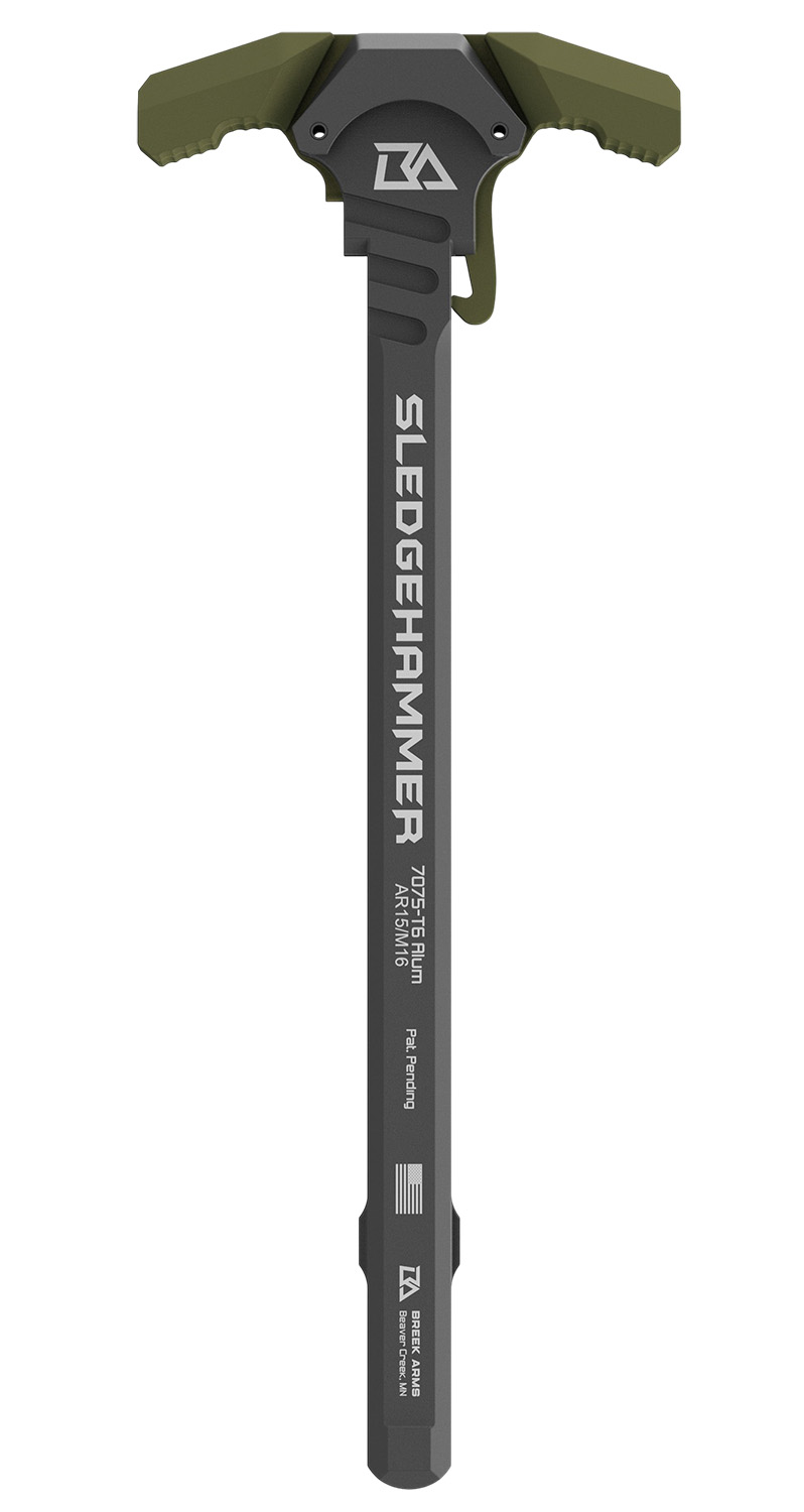 BREEK Sledgehammer Short Charging Handle for AR-15 OD Green, 7075-T6 Aluminum
