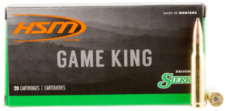 HSM 30841N Game King 150 gr .308 Win/7.62 NATO Boat Tail Spitzer (20 Rounds)
