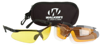Walkers GWPASG4L2 Sport Glasses, Polycarbonate Lenses, Black Frame, 4 Lenses