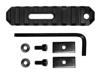 GrovTec Picatinny Keymod Rail 3.8 Inch 9 Slot Stock AR, Black Hard Anodized