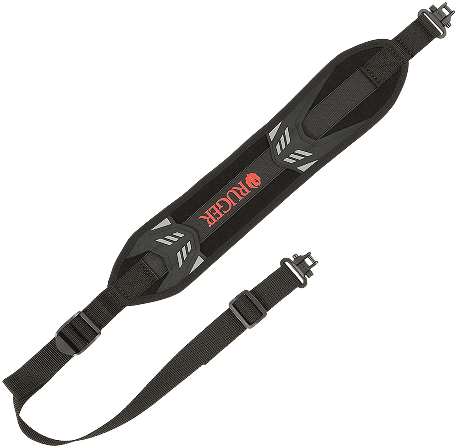 Ruger Mesa Neoprene Sling with Swivels, 34 in, Black/Red